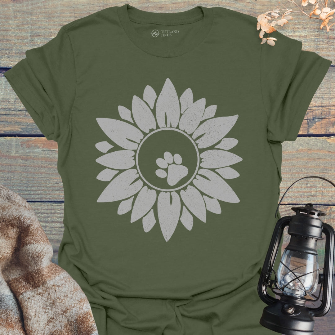 Flower Paw Print T-Shirt