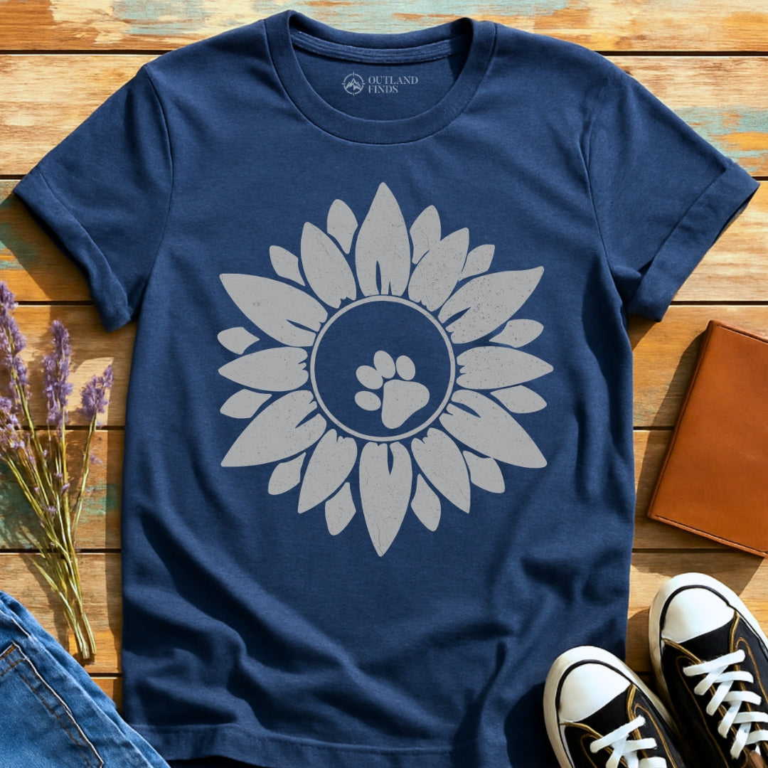Flower Paw Print T-Shirt