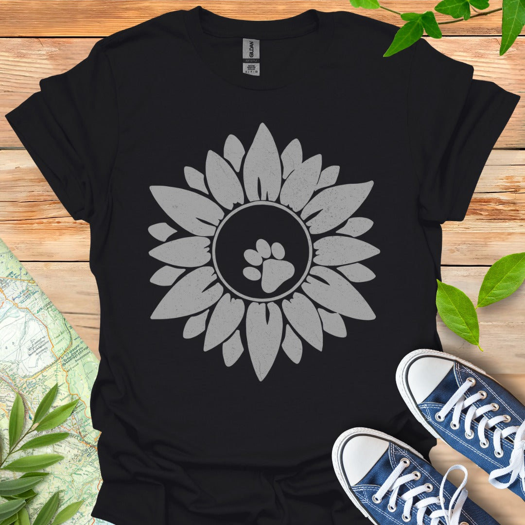 Flower Paw Print T-Shirt