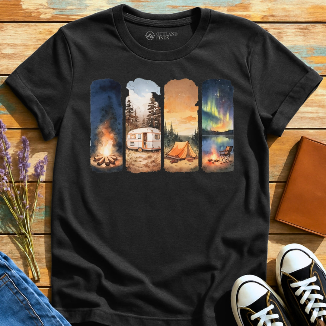 Camping Illustration T-Shirt