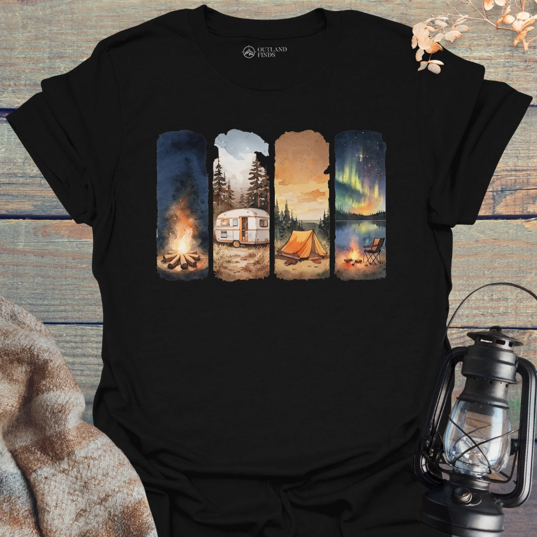 Camping Illustration T-Shirt