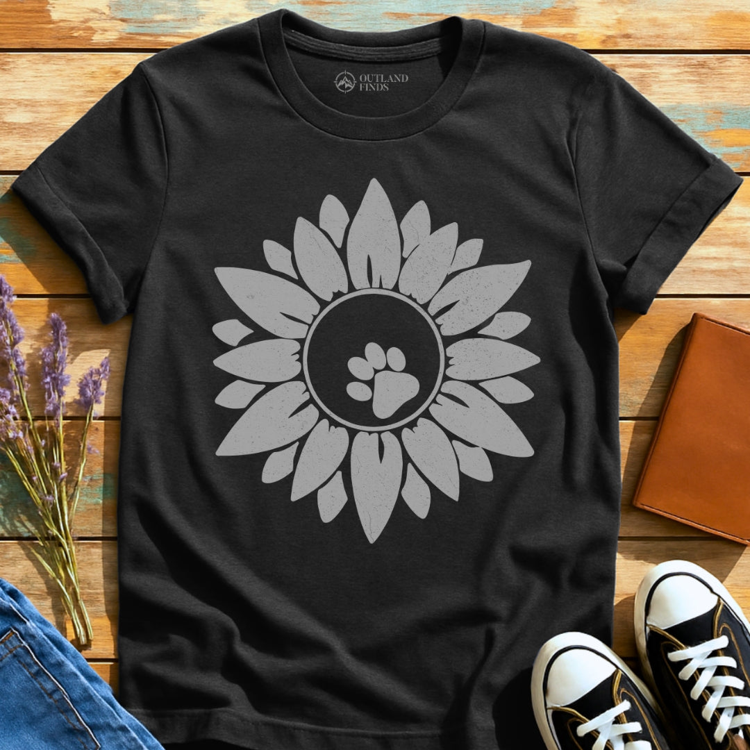 Flower Paw Print T-Shirt