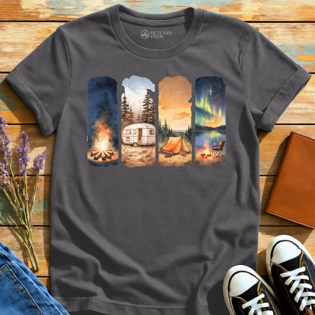 Camping Illustration T-Shirt
