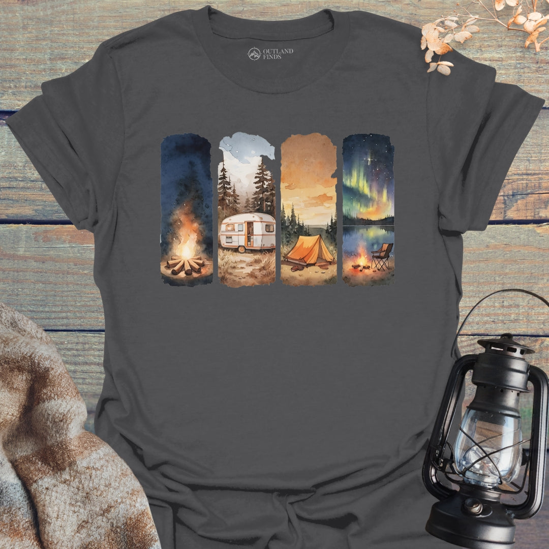 Camping Illustration T-Shirt