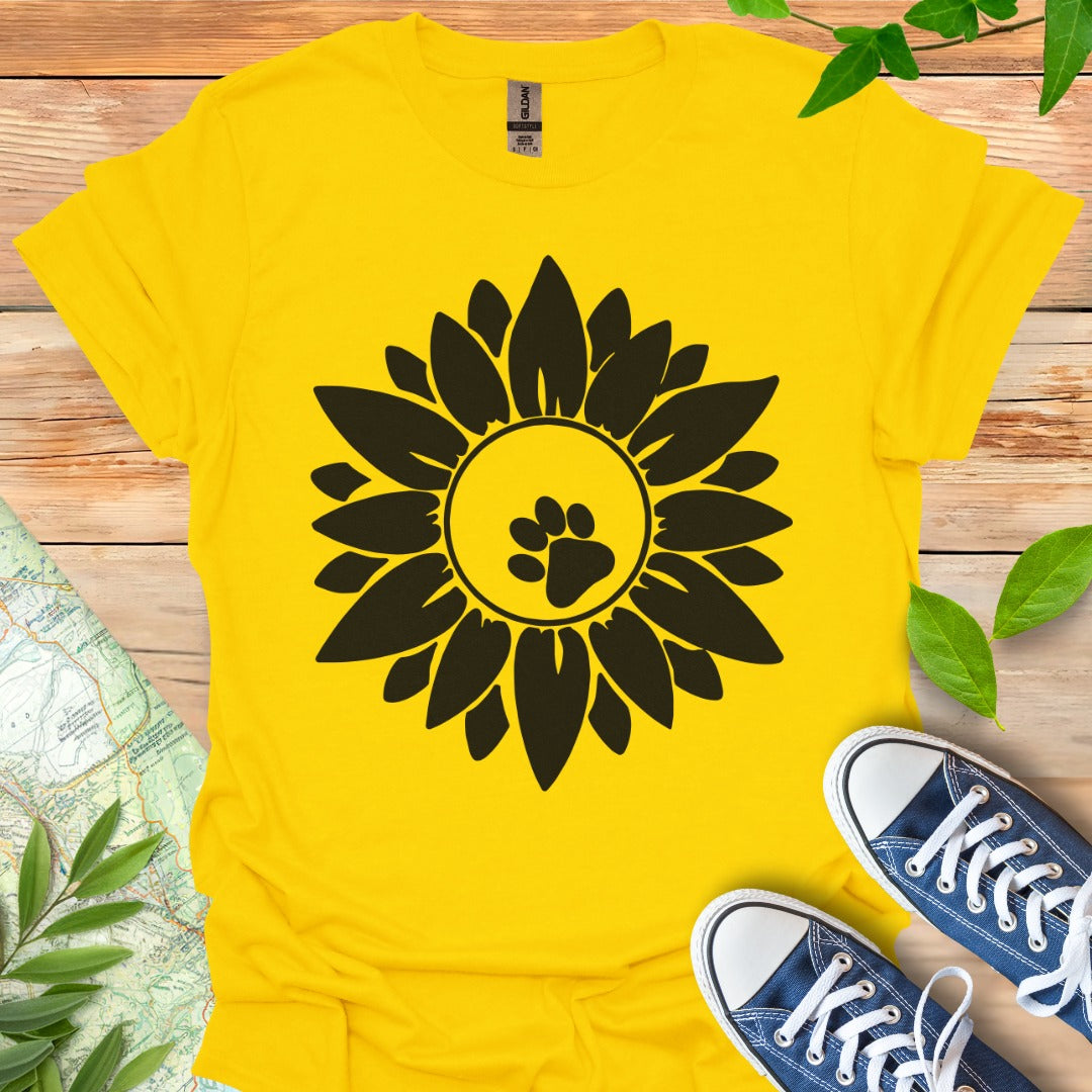 Flower Paw Print T-Shirt