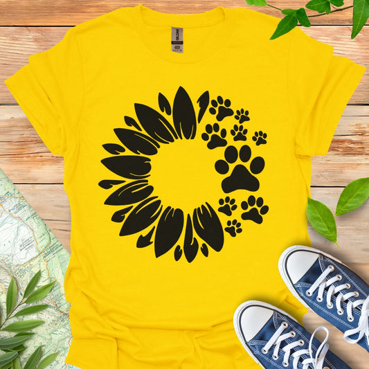 Flower with Paws T-Shirt