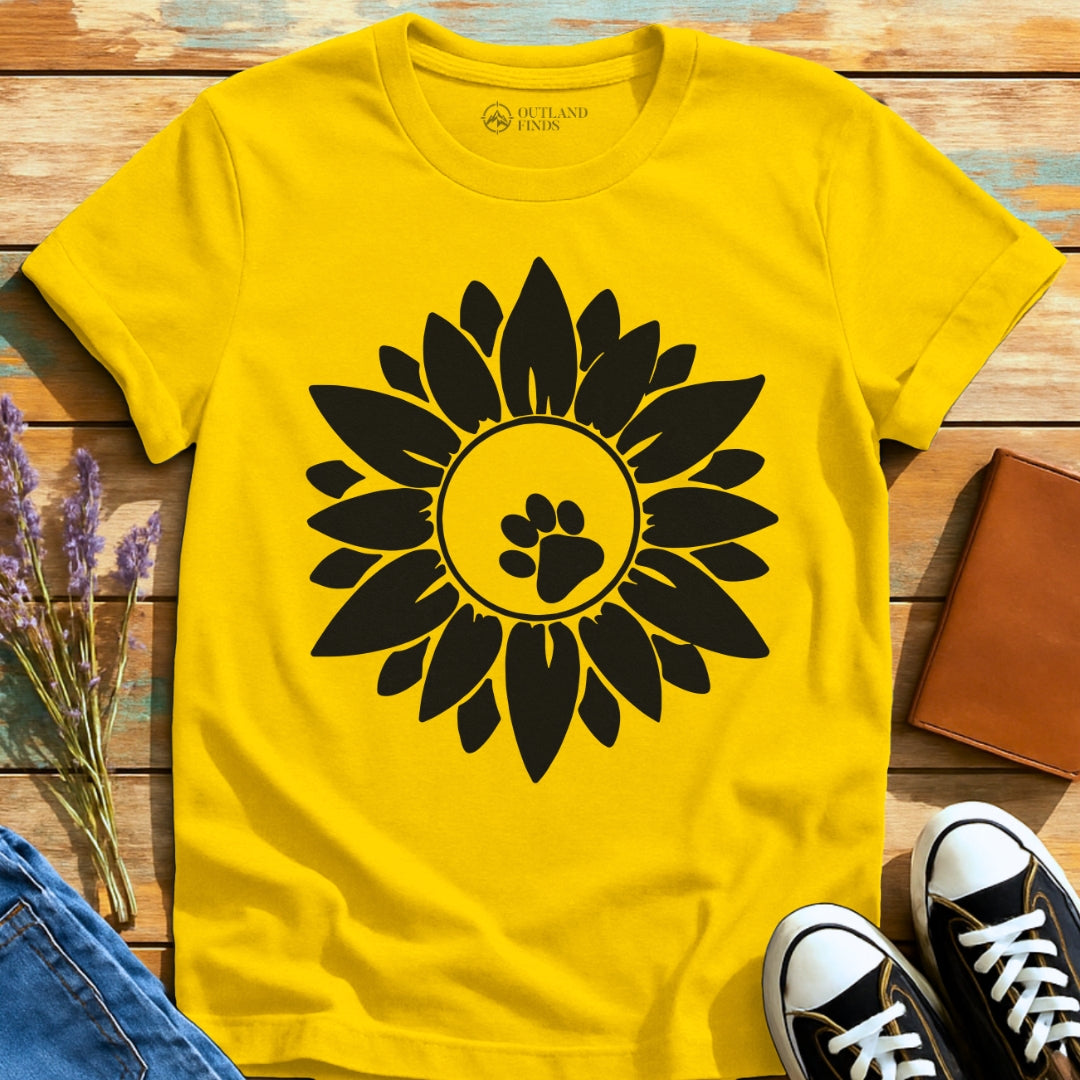Flower Paw Print T-Shirt
