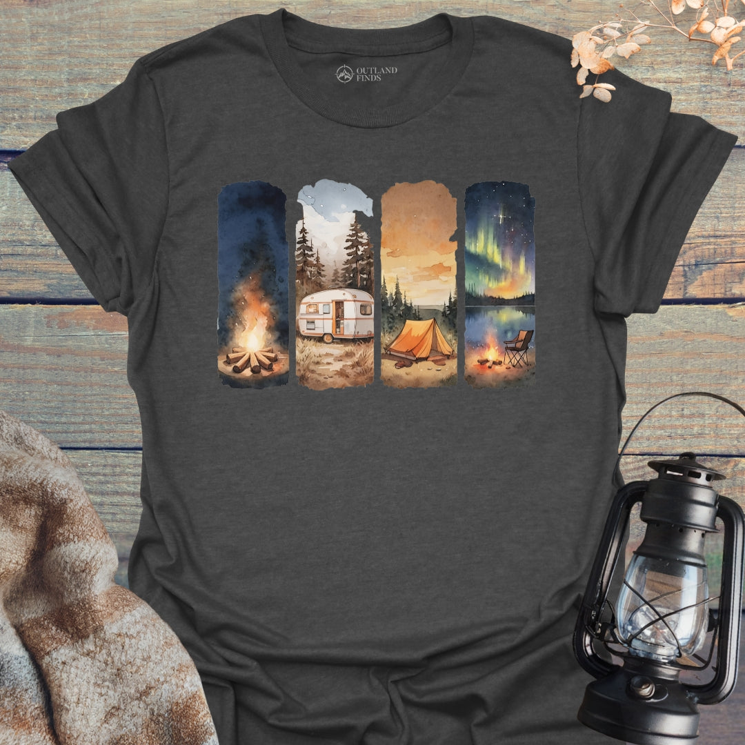 Camping Illustration T-Shirt