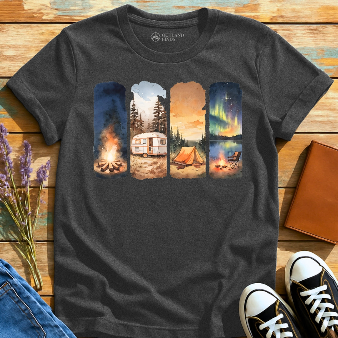 Camping Illustration T-Shirt