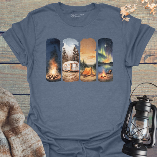 Camping Illustration T-Shirt