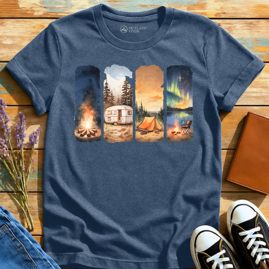 Camping Illustration T-Shirt