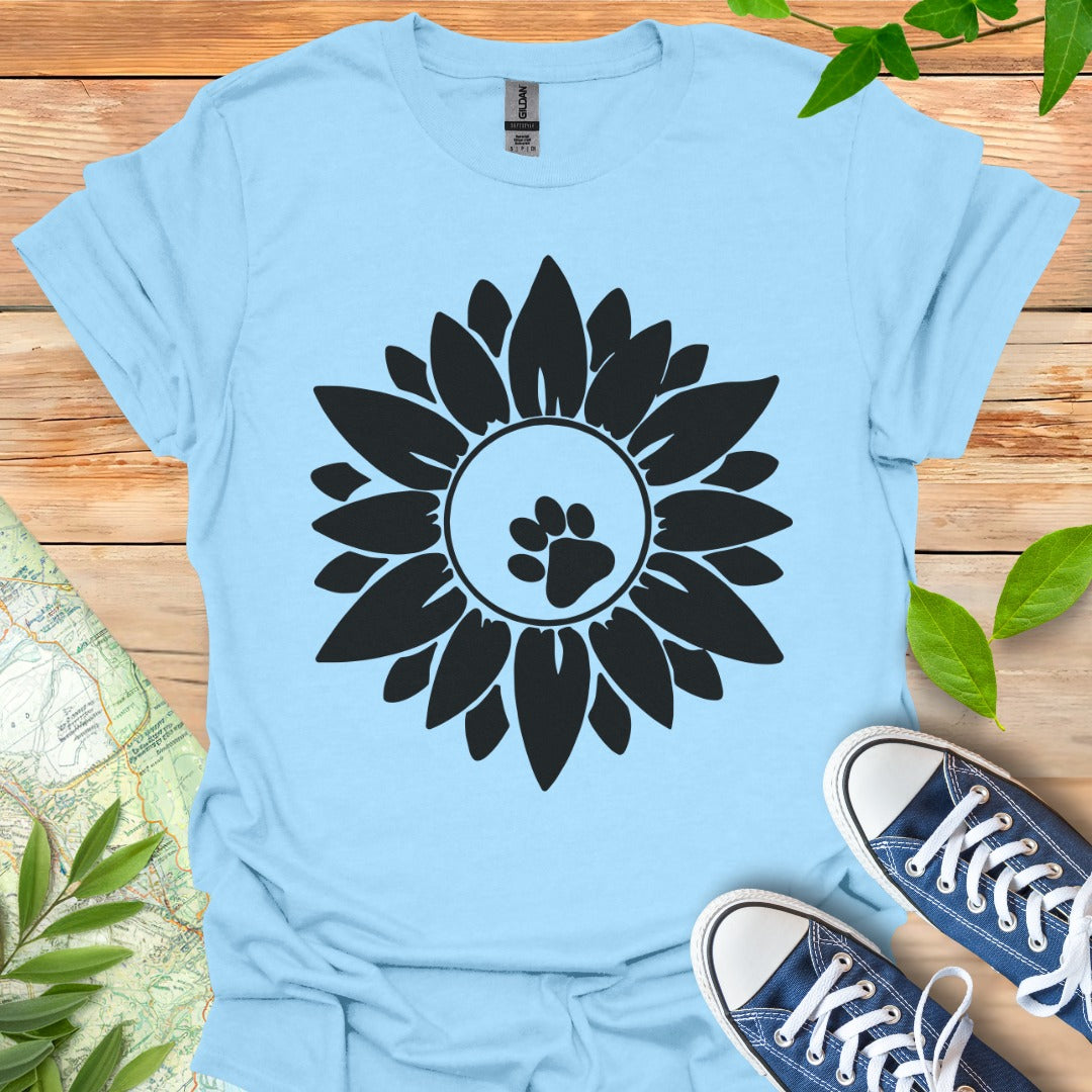 Flower Paw Print T-Shirt