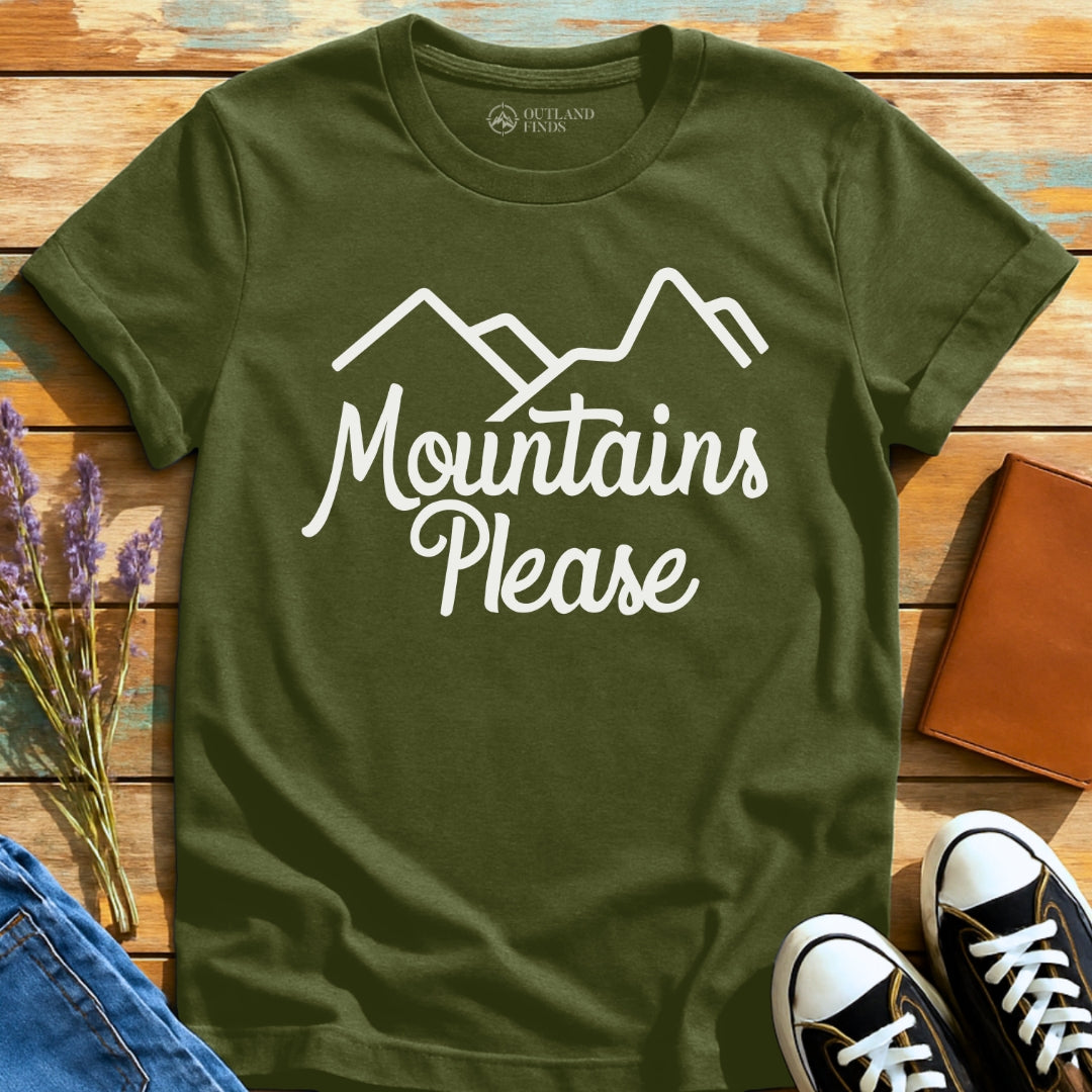 Mountains Please Simple T-Shirt