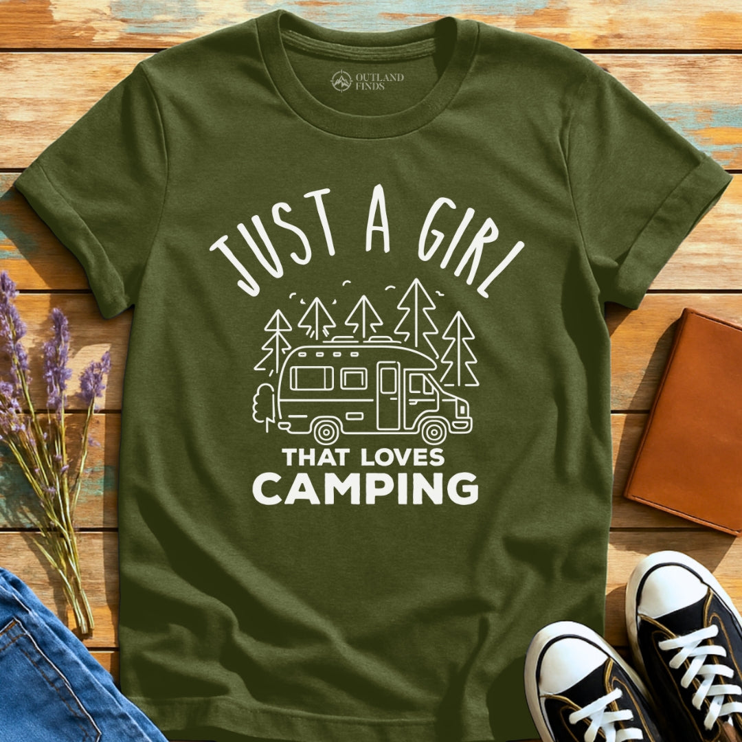 Girl Loves Camping T-Shirt