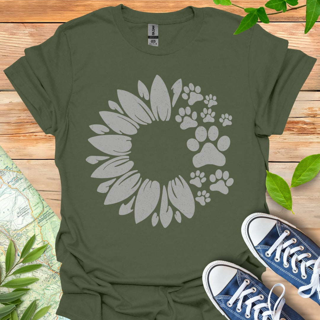 Flower with Paws T-Shirt