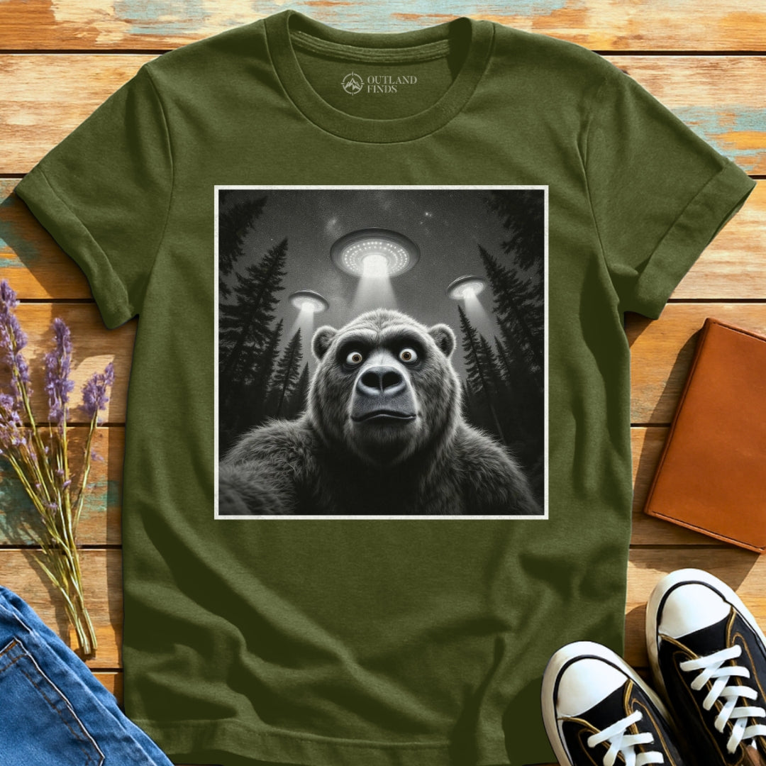 Bear UFO Selfie T-Shirt