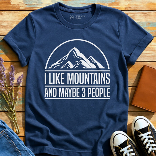 Mountains & 3 People T-Shirt