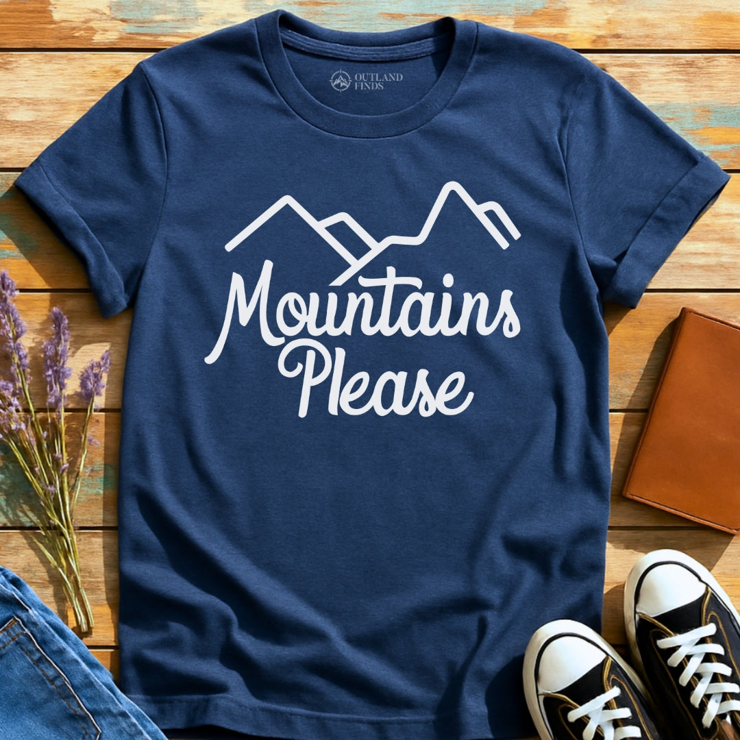 Mountains Please Simple T-Shirt