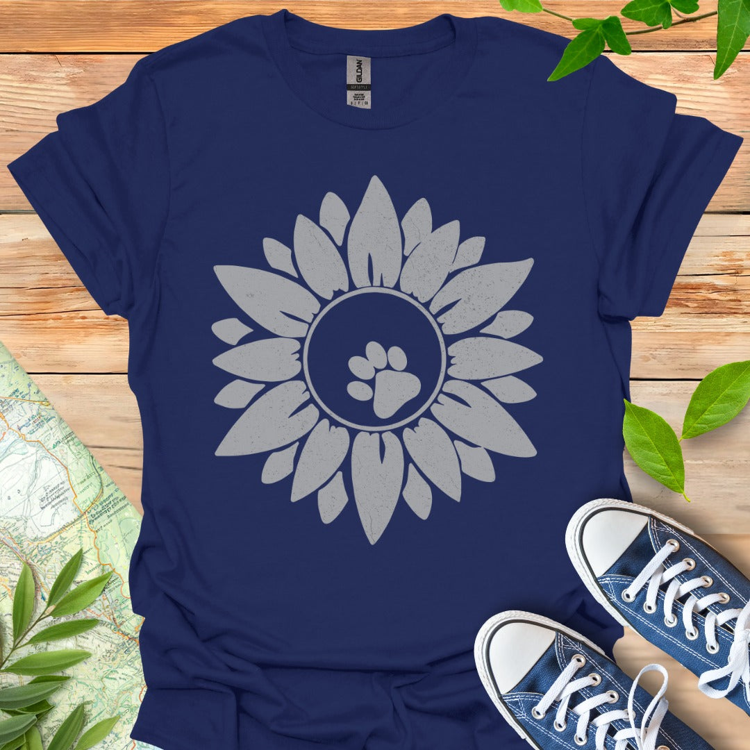 Flower Paw Print T-Shirt