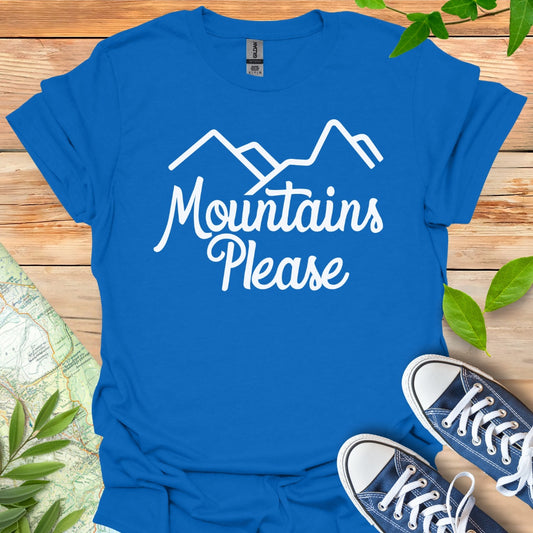 Mountains Please Simple T-Shirt