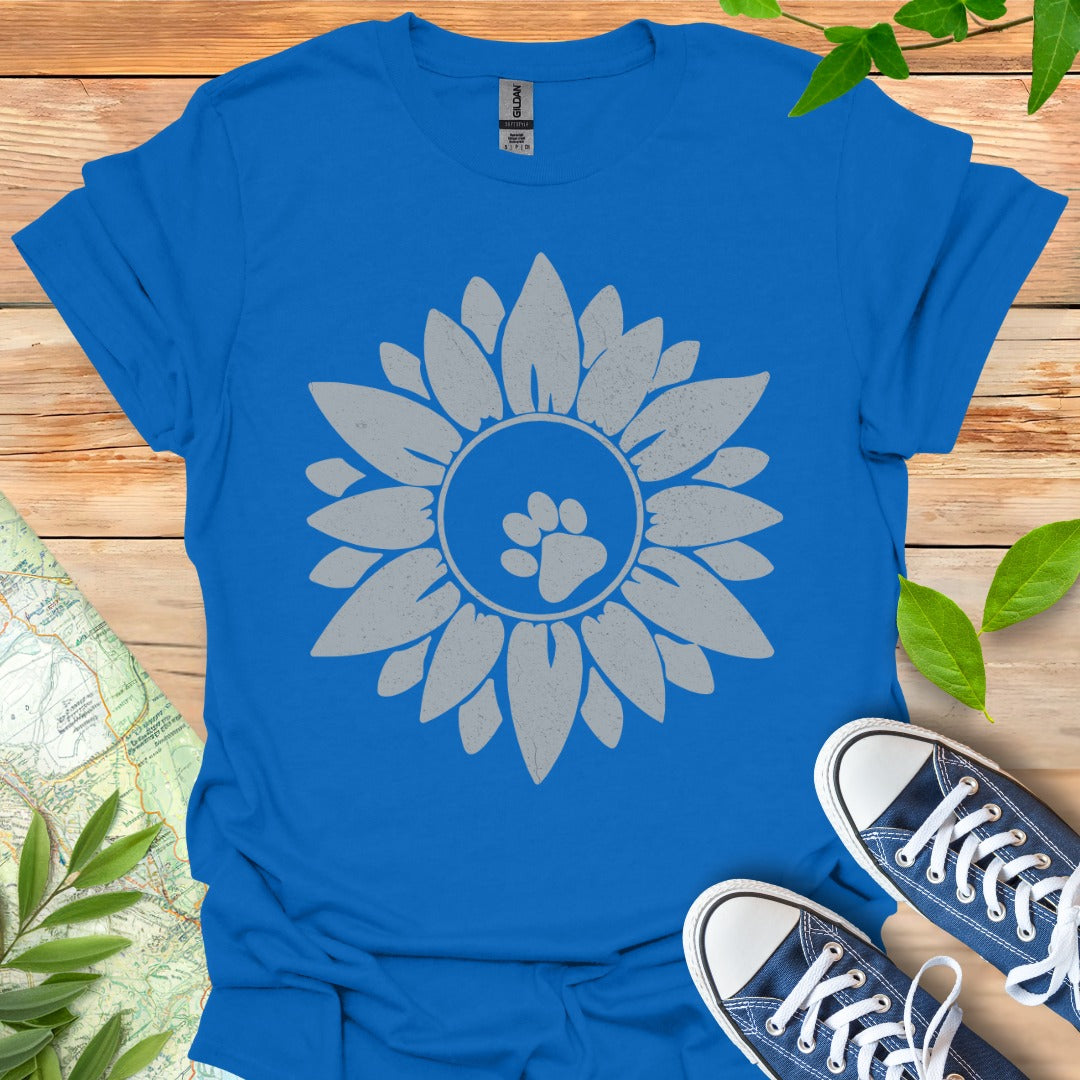 Flower Paw Print T-Shirt