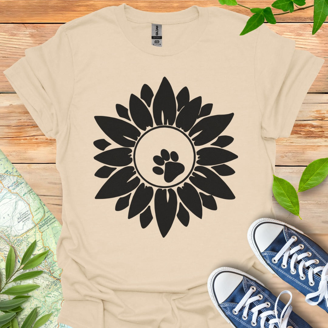 Flower Paw Print T-Shirt