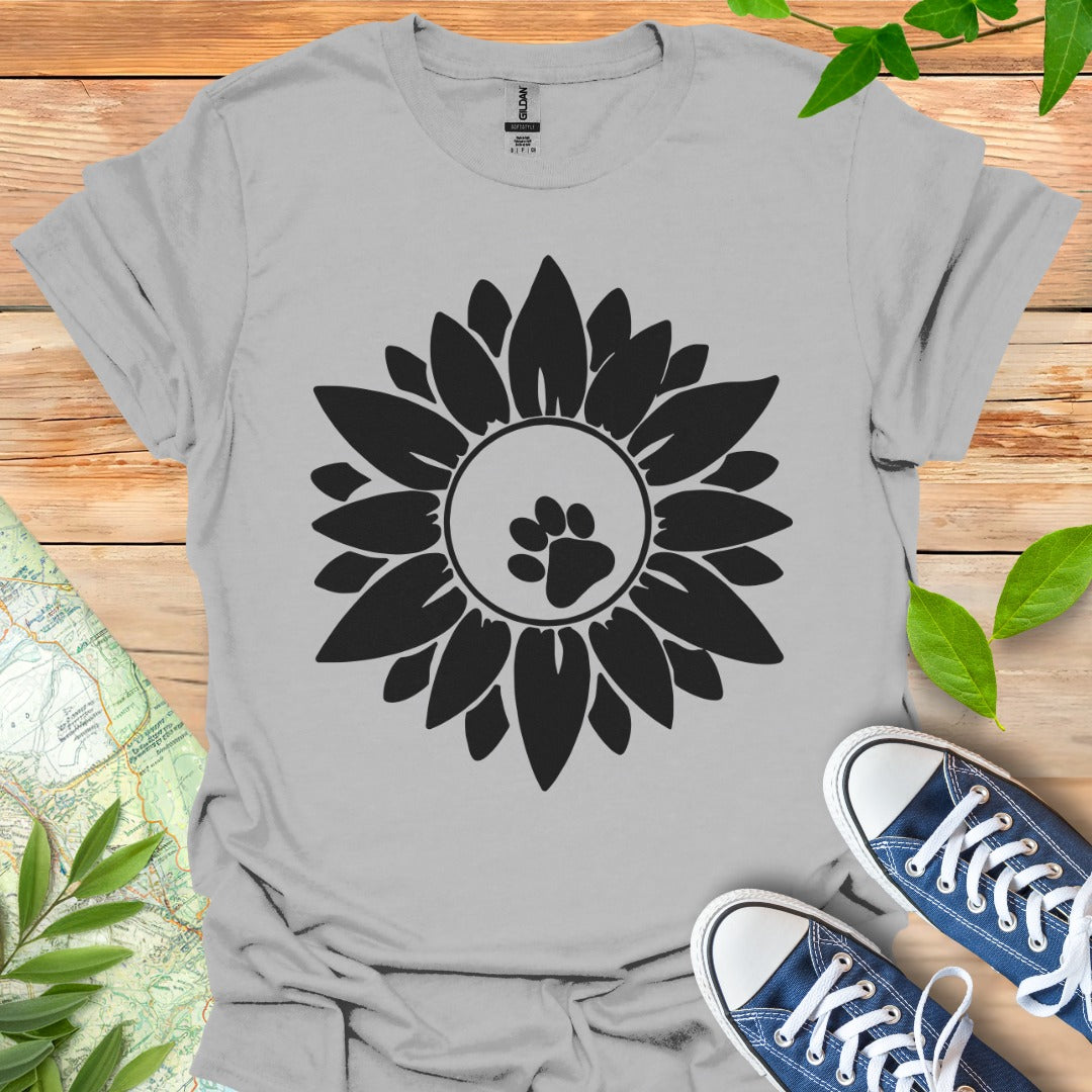 Flower Paw Print T-Shirt