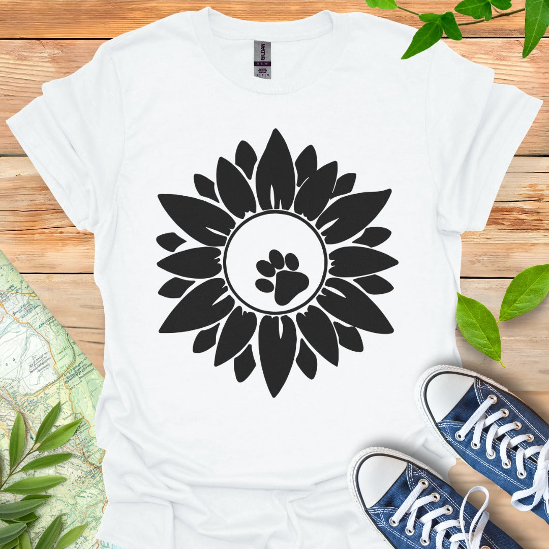 Flower Paw Print T-Shirt